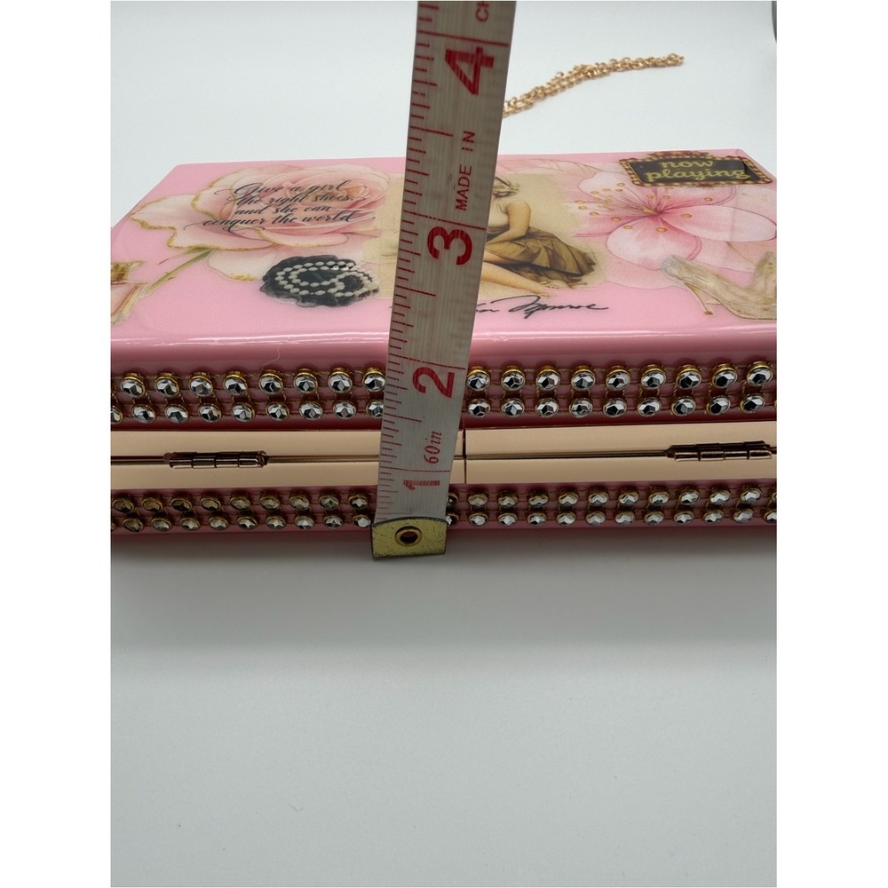 Pink Acrylic Box Crossbody Shoulder Bag Purse - Picture 7 of 9